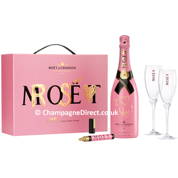 Grafiti Tags on Moet Chandon Rose Nv 75cl Message On A Bottle Graffiti Tag Pack