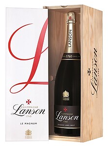 Lanson Black Label Brut NV Magnum (1.5 ltr) in Wood Box