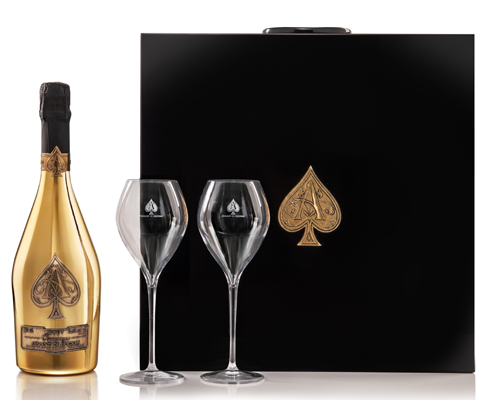 Armand de Brignac Brut Gold NV 75cl + 2 Flutes Set