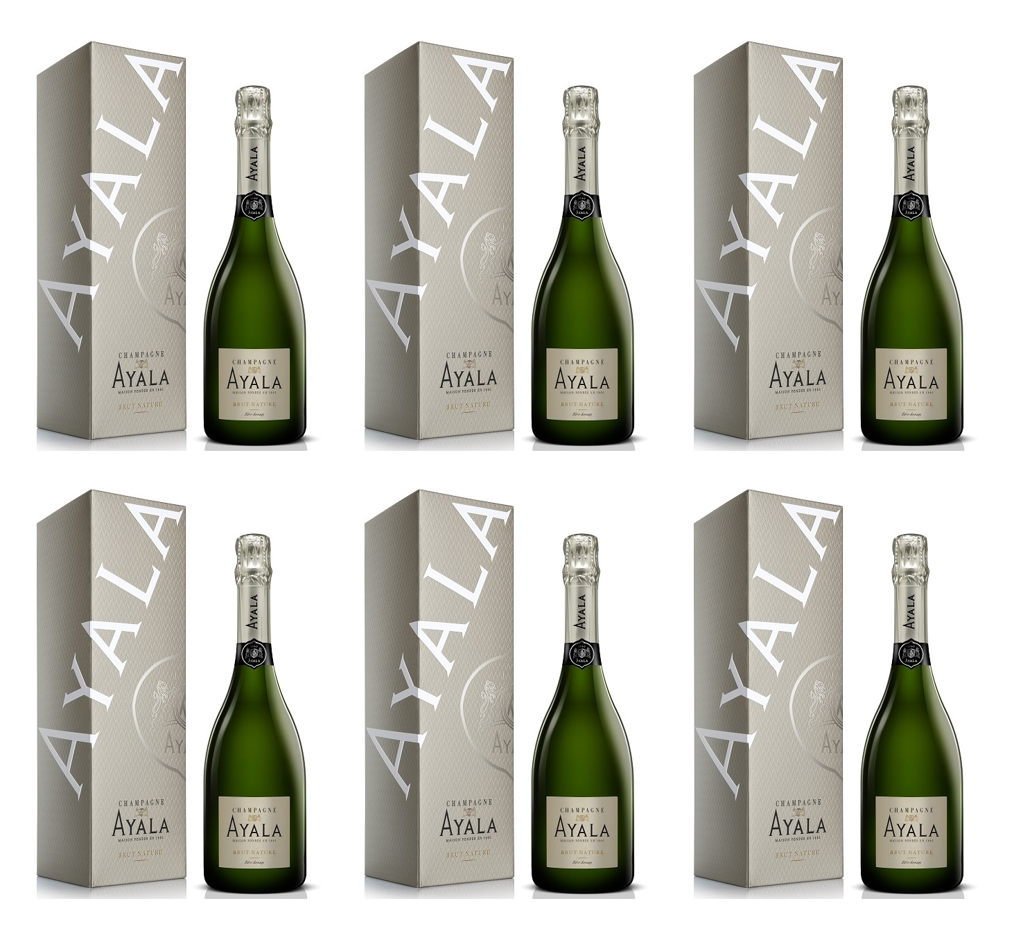 Ayala Brut Nature (Zero Dosage) NV 6 X 75cl - CASE DEAL