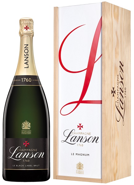 Lanson Black Label Brut NV Magnum (1.5 ltr) in Wood Box