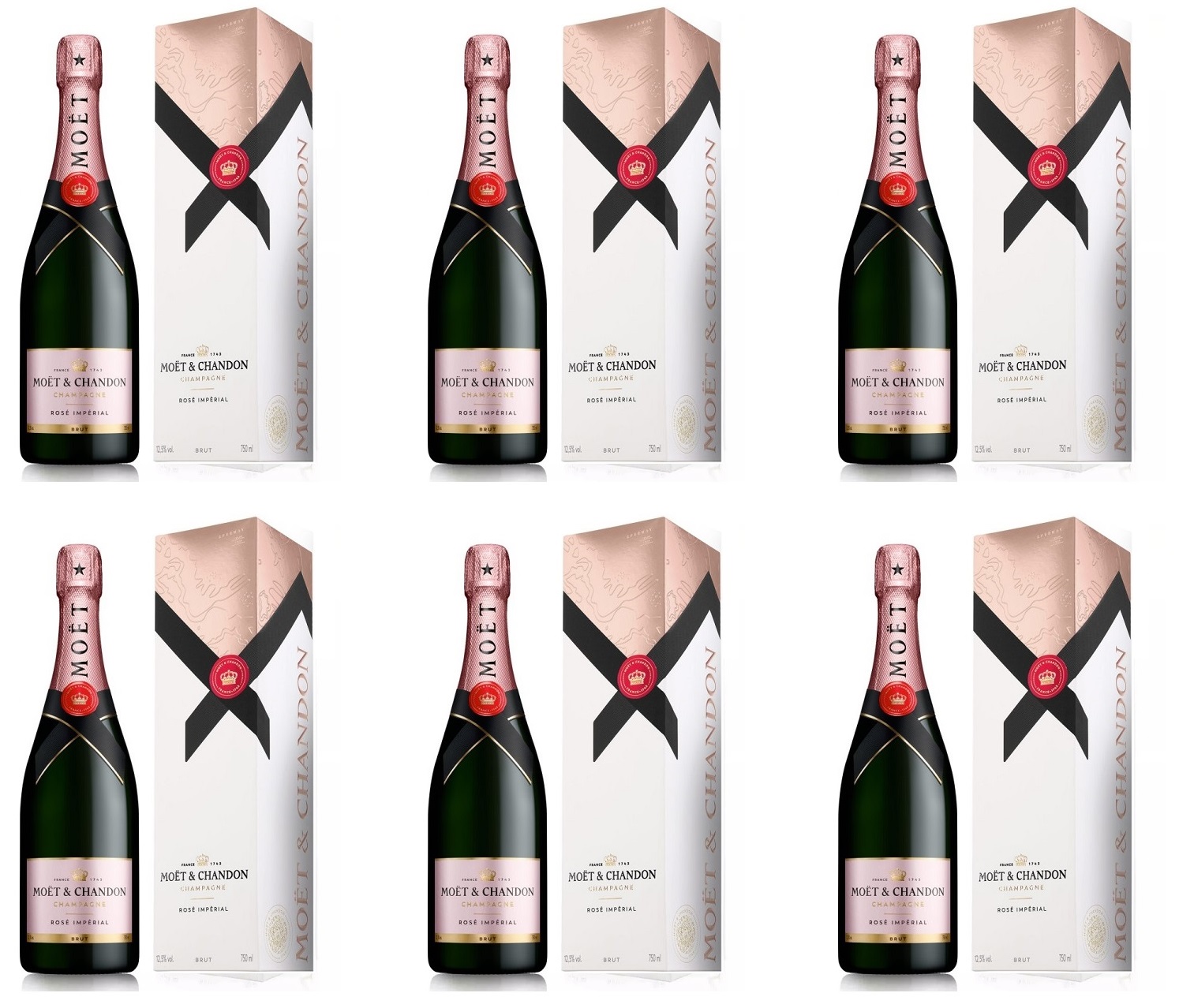 Moet & Chandon Rose Impérial NV 6 X 75cl - CASE DEAL (Gift Box)