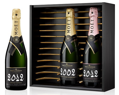 Moet & Chandon Grand Vintage Trilogy (2012, 2002, 2012 Rose) 3 x 75cl