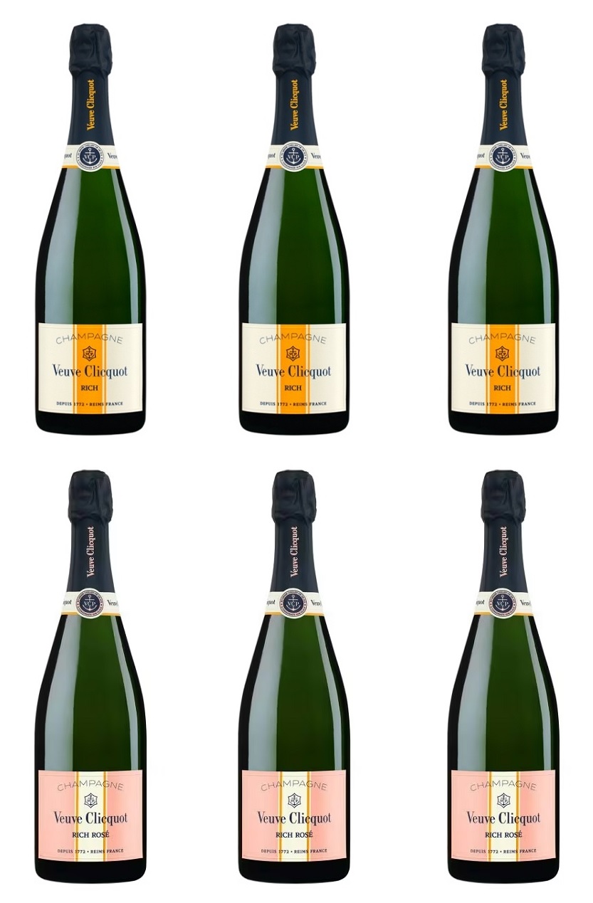 Veuve Clicquot Rich Mixed Case 6 X 75cl
